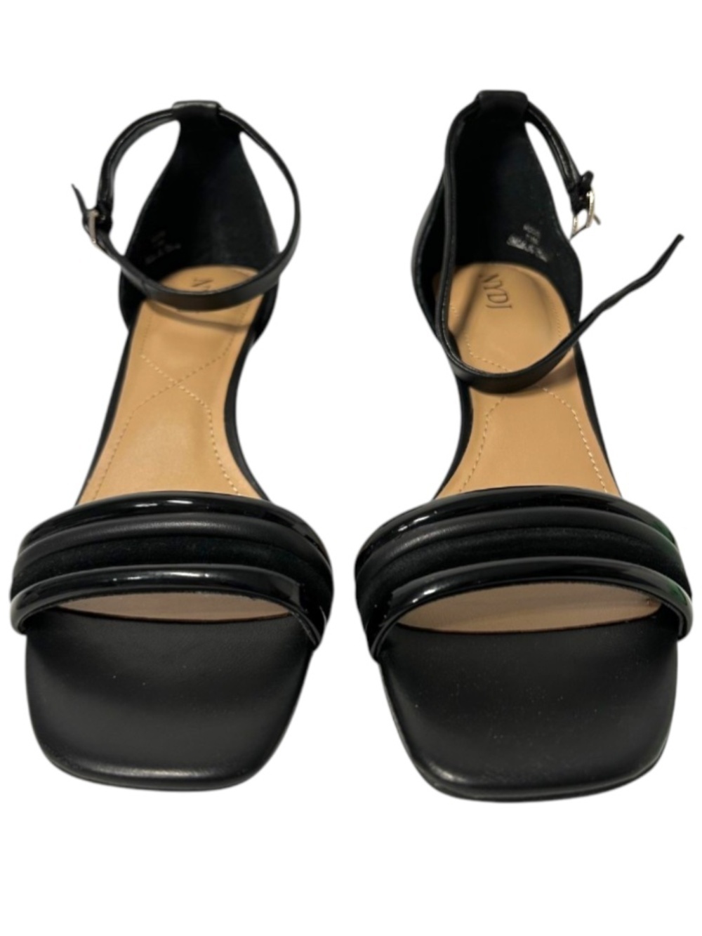 NYDJ Addie Leather Heels Women's Size 7.5 Black